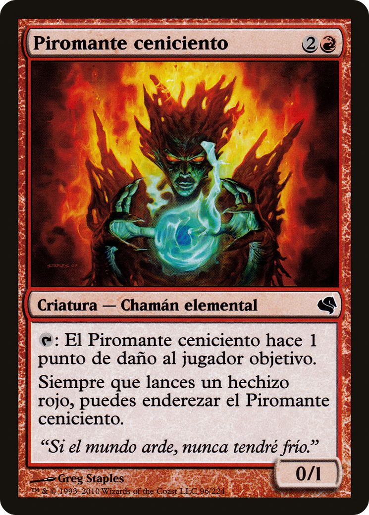 Cinder Pyromancer (Spanish) - "Piromante ceniciento" (PS11-096) [Salvat 2011]