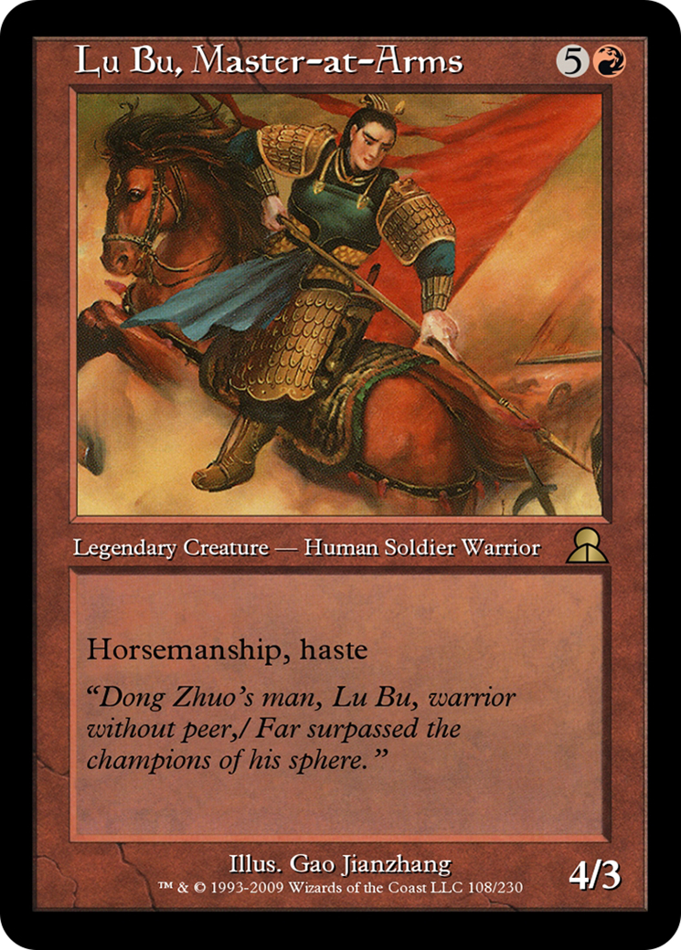 Lu Bu, Master-at-Arms (ME3-108) [Masters Edition III] Foil