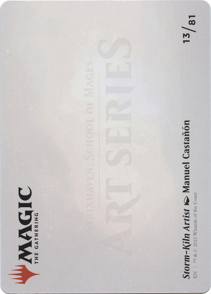 Storm-Kiln Artist // Storm-Kiln Artist (ASTX-013) (Borderless) [Strixhaven Art Series]
