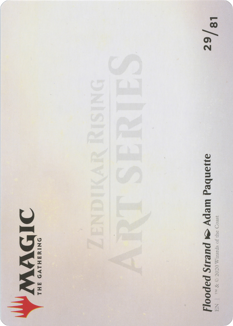 Flooded Strand // Flooded Strand (AZNR-029) (Borderless) [Zendikar Rising Art Series] Foil