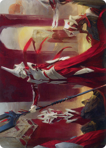 Porcelain Zealot // Porcelain Zealot (AONE-008) (Borderless) [Phyrexia: All Will Be One Art Series] Foil