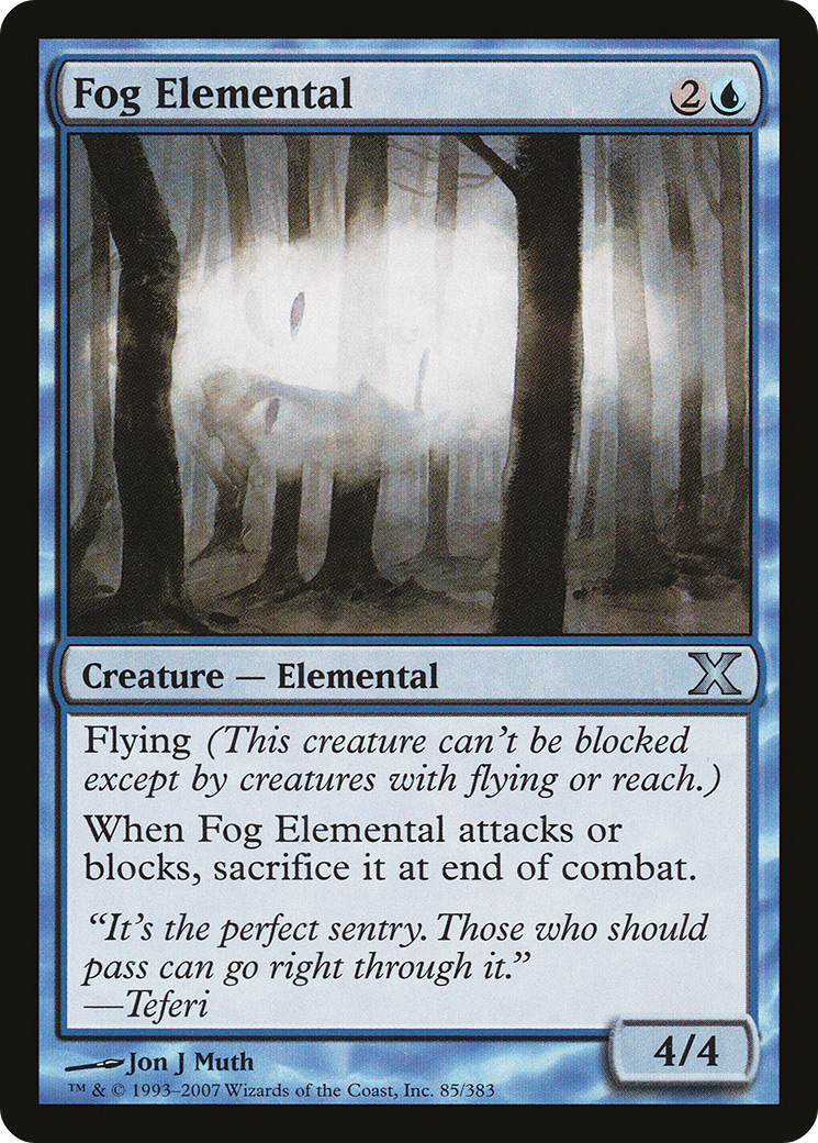 Fog Elemental (10E-085) [Tenth Edition]