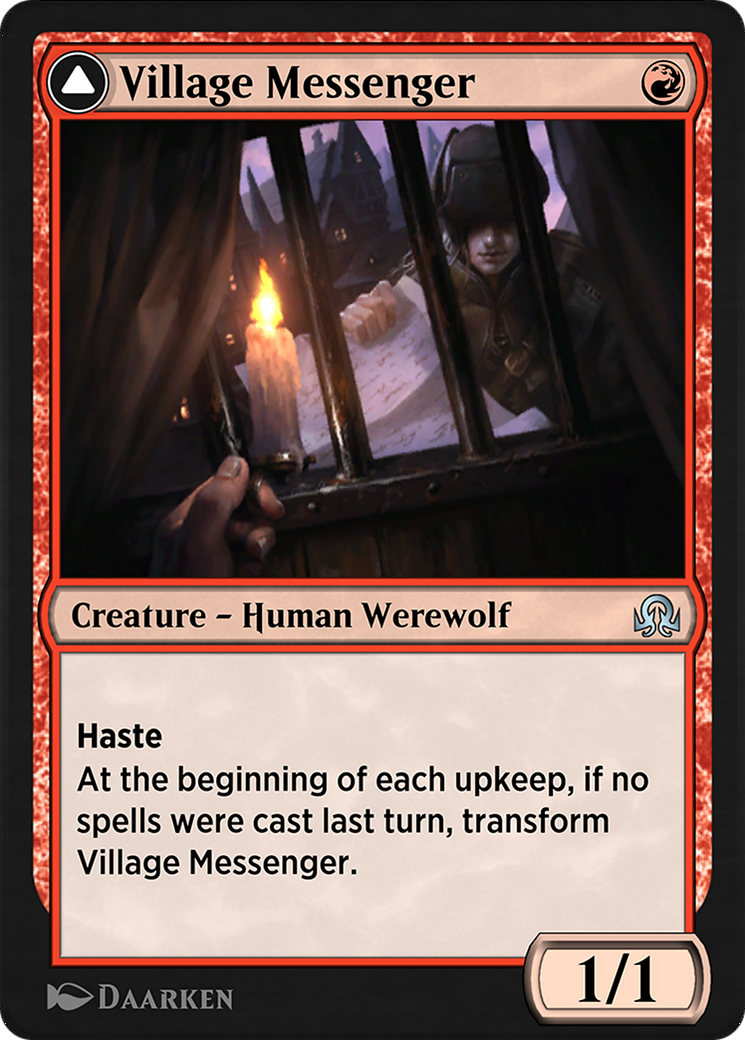 Village Messenger // Moonrise Intruder (SIR-184) [Shadows over Innistrad Remastered]