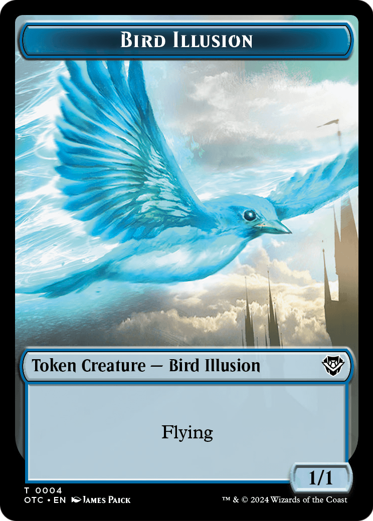 Bird Illusion (TOTC-004) [Outlaws of Thunder Junction Commander Tokens] Foil