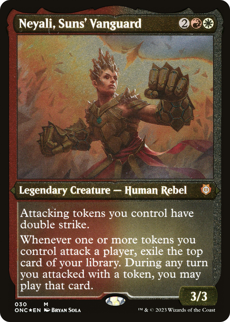 Neyali, Suns' Vanguard (ONC-030) [Phyrexia: All Will Be One Commander] Etched Foil