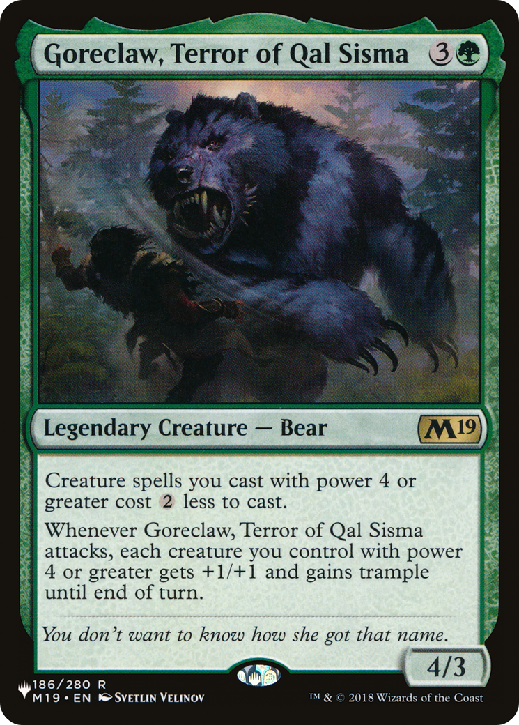 Goreclaw, Terror of Qal Sisma (LIST-186) [The List Reprints]
