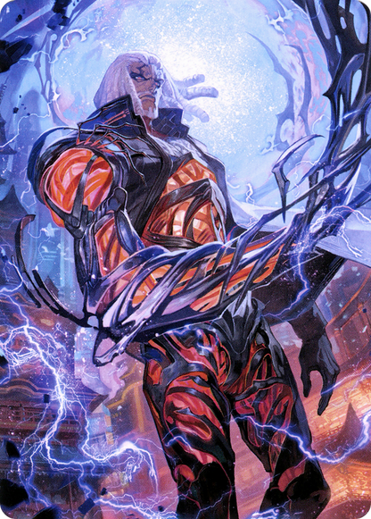 Tezzeret, Betrayer of Flesh // Tezzeret, Betrayer of Flesh (ANEO-054) (Borderless) [Neon Dynasty Art Series]