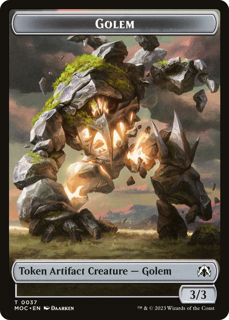 Golem (TMOC-037) [March of the Machine Commander Tokens]