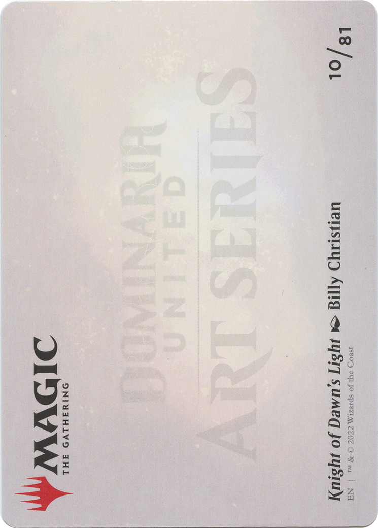 Knight of Dawn's Light // Knight of Dawn's Light (ADMU-010) (Borderless) [Dominaria United Art Series] Foil