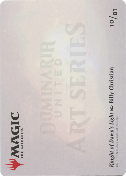 Knight of Dawn's Light // Knight of Dawn's Light (ADMU-010) (Borderless) [Dominaria United Art Series] Foil
