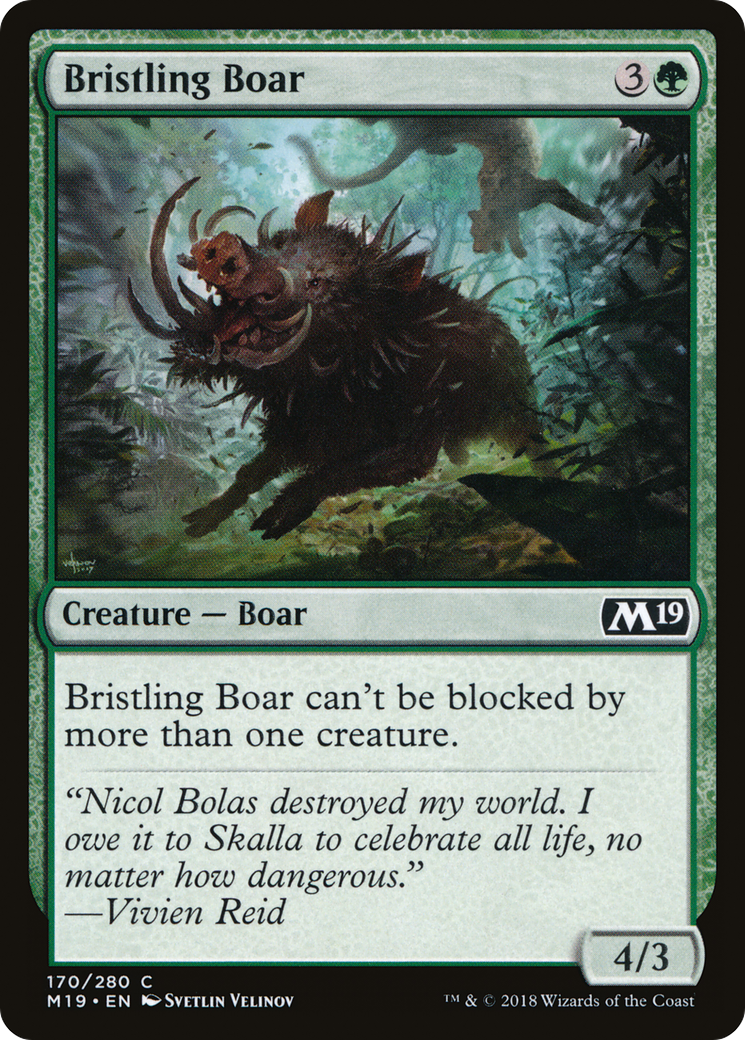 Bristling Boar (M19-170) [Core Set 2019] Foil