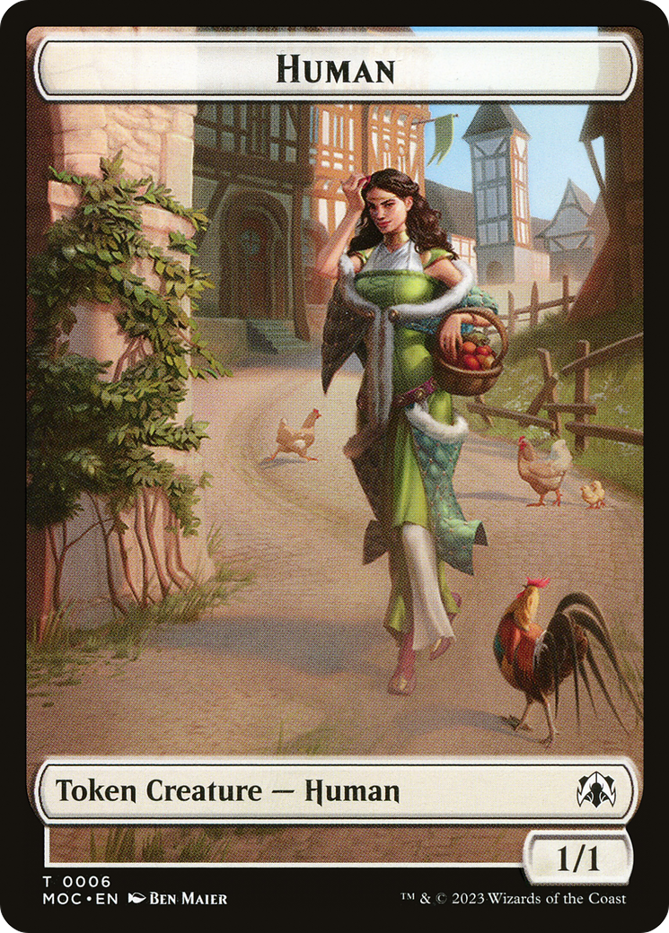 Human (TMOC-006) [March of the Machine Commander Tokens]