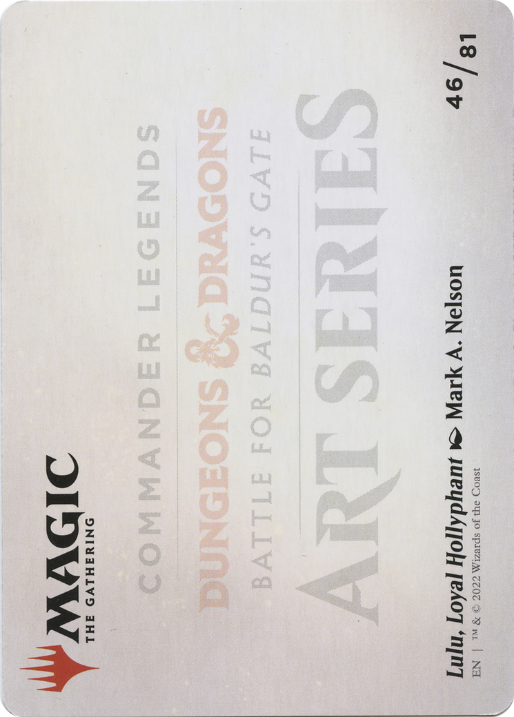 Lulu, Loyal Hollyphant // Lulu, Loyal Hollyphant (ACLB-046) (Borderless) [Battle for Baldur's Gate Art Series] Foil