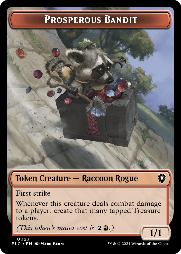 Prosperous Bandit (TBLC-023) [Bloomburrow Commander Tokens]