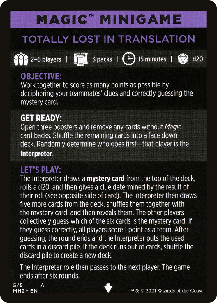 Totally Lost in Translation // Totally Lost in Translation (cont'd) (MMH2-005) [Modern Horizons 2 Minigames] Foil