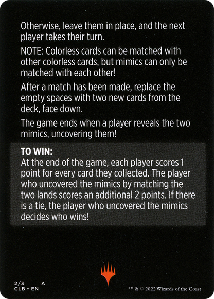 Mimic Match // Mimic Match (cont'd) (MCLB-002) [Commander Legends: Battle for Baldur's Gate Minigames]