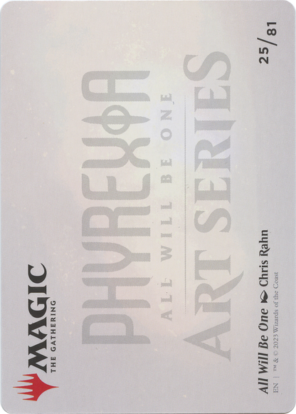 All Will Be One // All Will Be One (AONE-025) (Borderless) [Phyrexia: All Will Be One Art Series] Foil