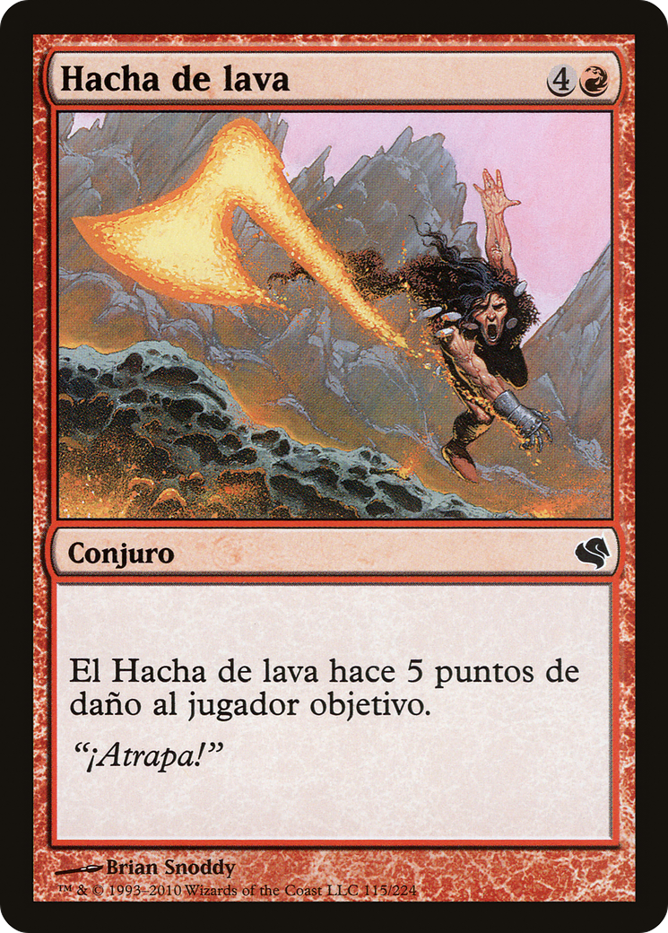 Lava Axe (Spanish) - "Hacha de lava" (PS11-115) [Salvat 2011]