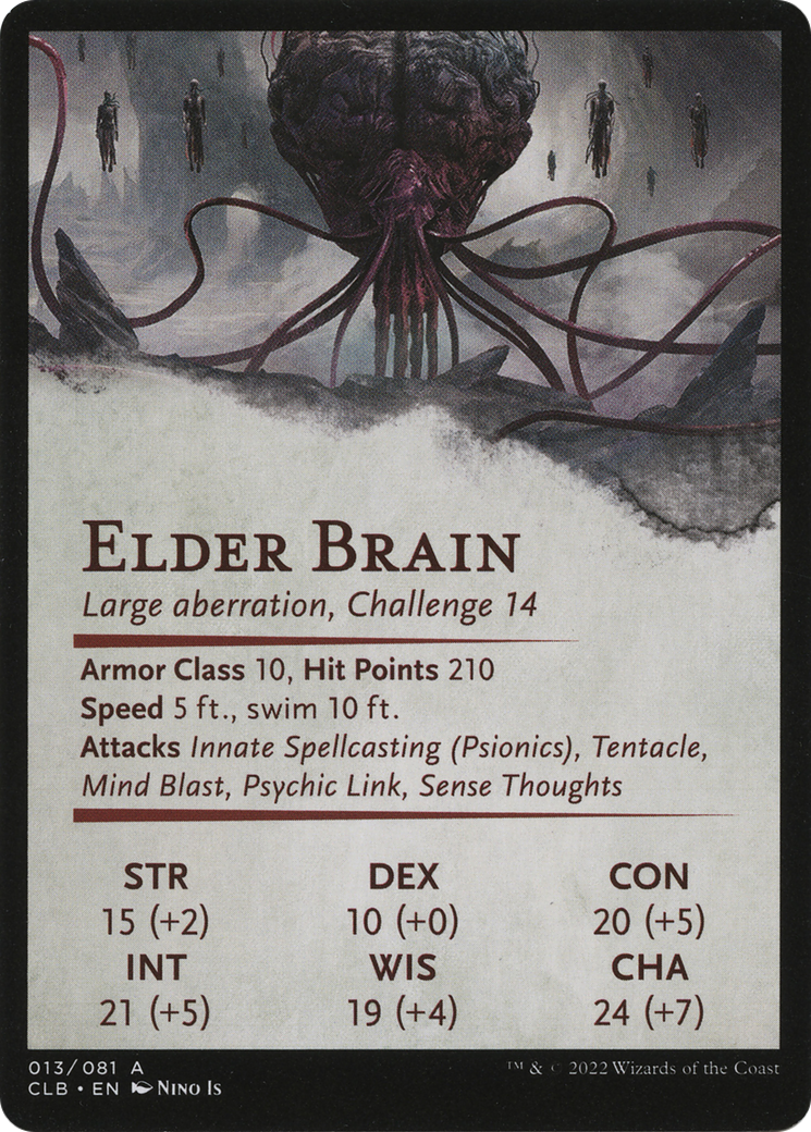 Elder Brain // Elder Brain (ACLB-013) (Borderless) [Battle for Baldur's Gate Art Series] Foil
