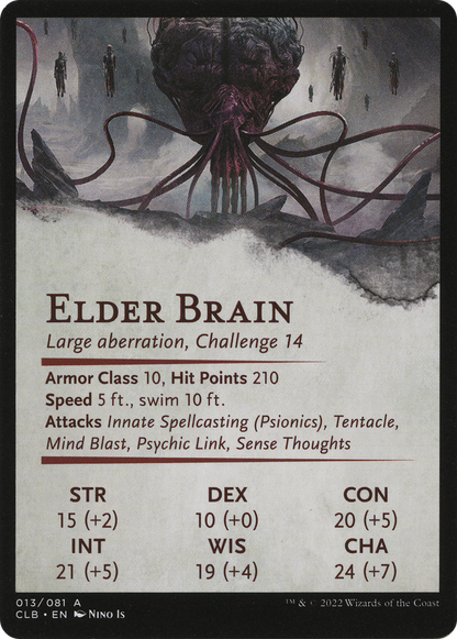 Elder Brain // Elder Brain (ACLB-013) (Borderless) [Battle for Baldur's Gate Art Series] Foil