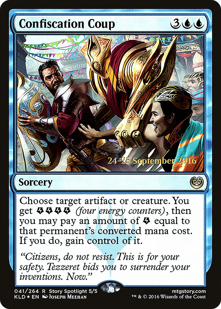 Confiscation Coup (PRE-041) [Kaladesh Promos] Foil