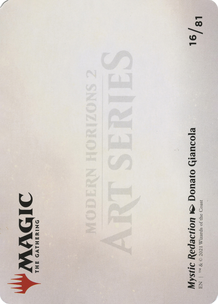 Mystic Redaction // Mystic Redaction (AMH2-016) (Borderless) [Modern Horizons 2 Art Series] Foil