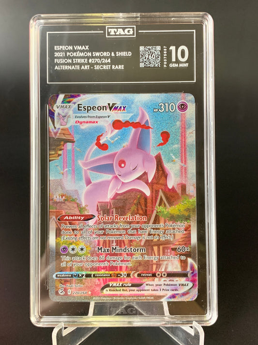 Tag Graded 10 Espeon Vmax