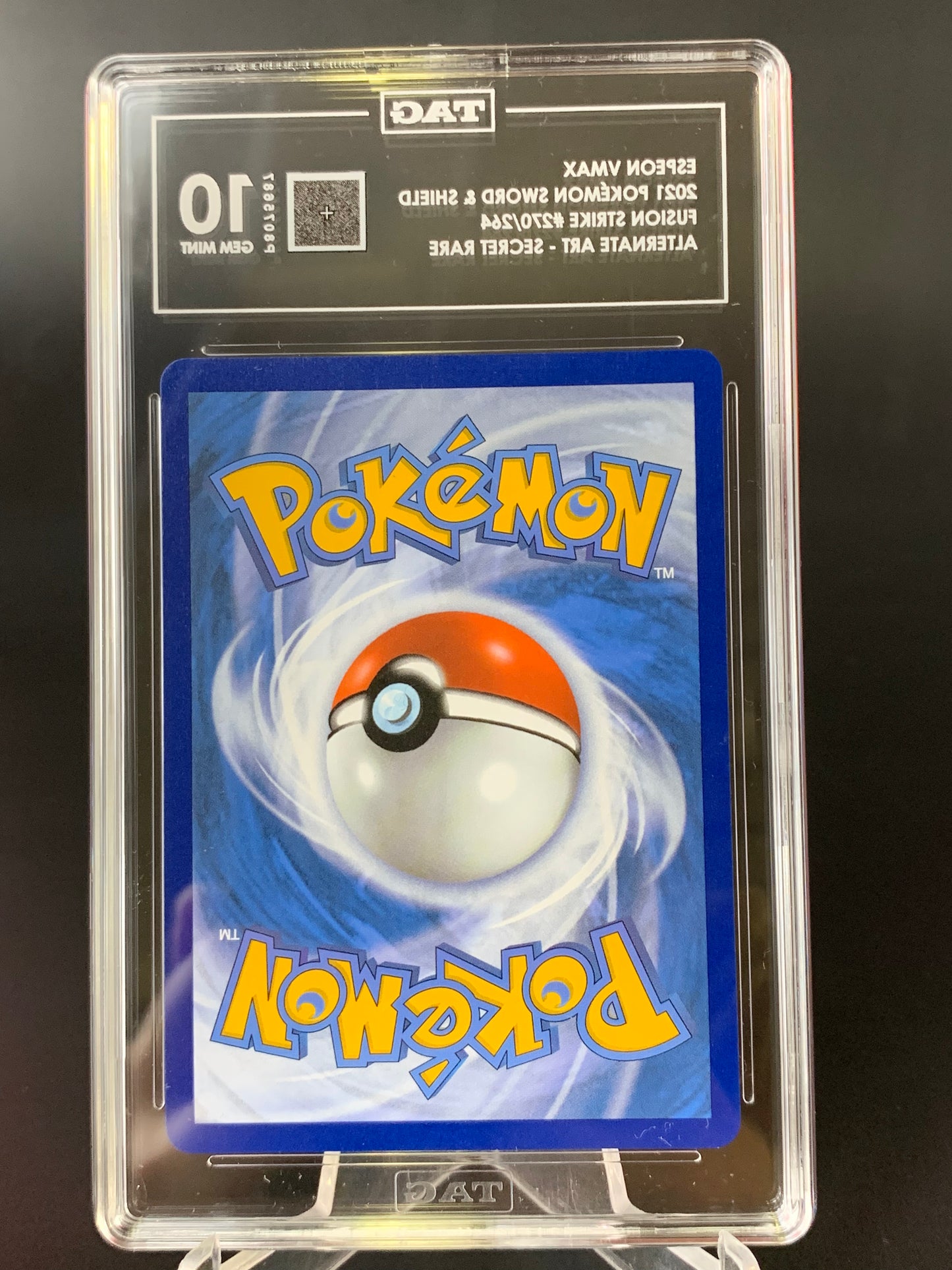 Tag Graded 10 Espeon Vmax