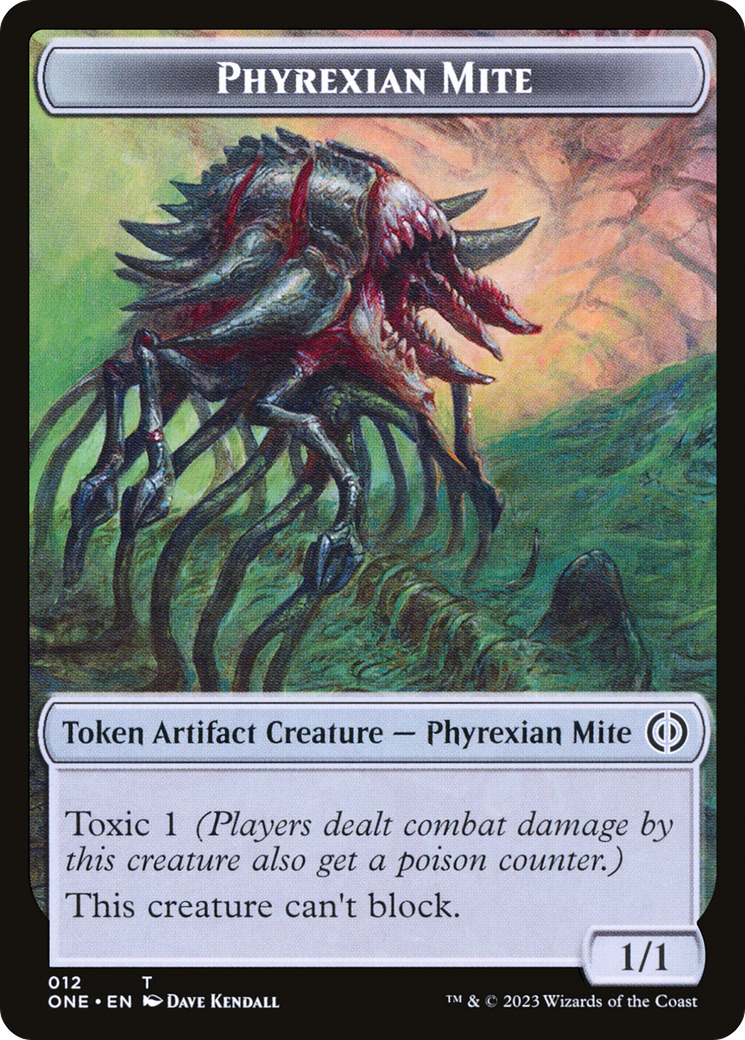 Phyrexian Mite (TONE-012) [Phyrexia: All Will Be One Tokens] Foil