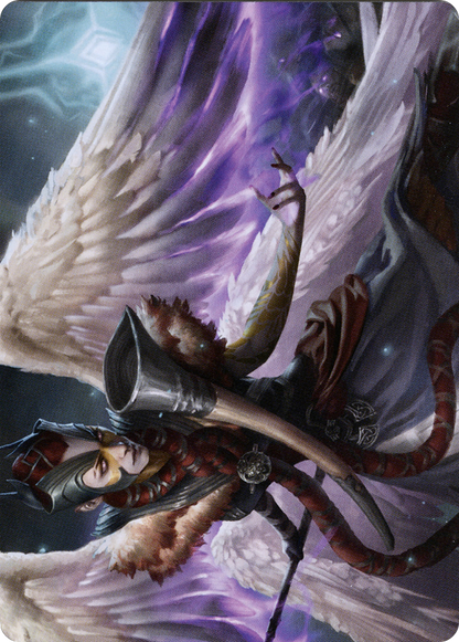 Firja, Judge of Valor // Firja, Judge of Valor (ASKHM-056) (Borderless) [Art Series: Kaldheim] Foil