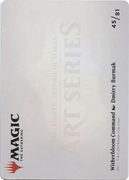 Witherbloom Command // Witherbloom Command (ASTX-045) (Borderless) [Strixhaven Art Series] Foil
