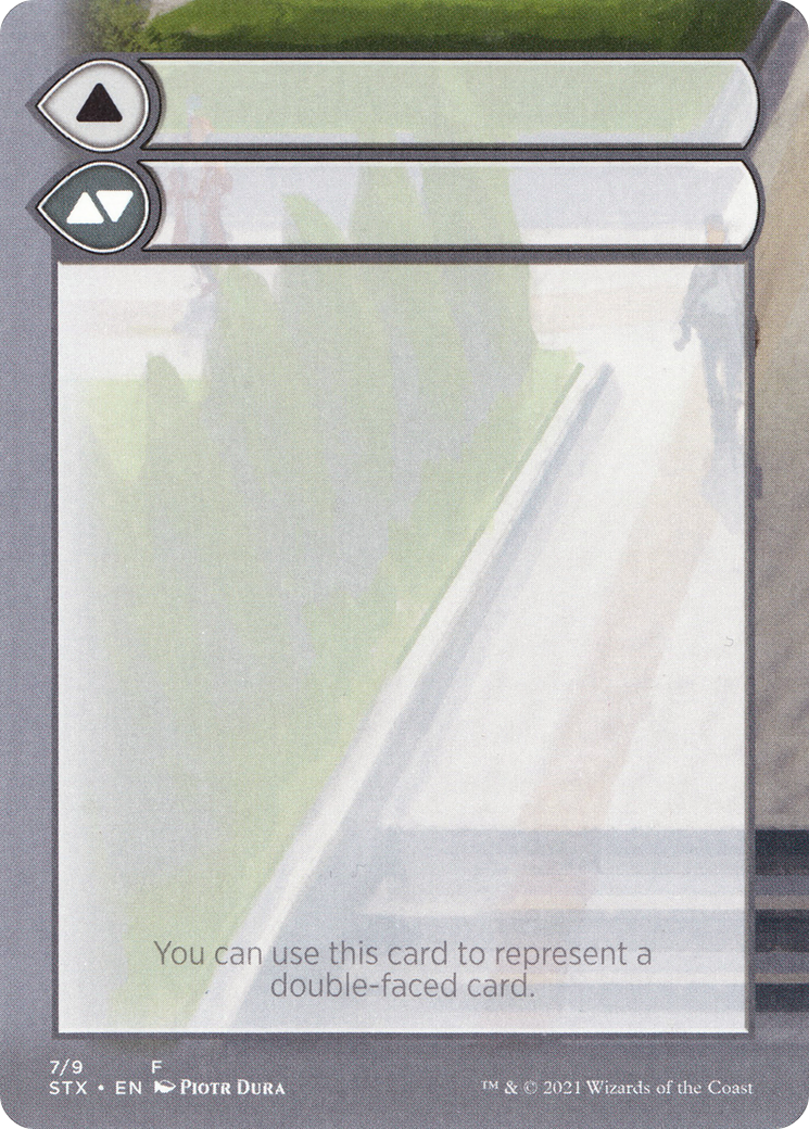 Double-Faced Substitute Card (SSTX-007) (Borderless) [Strixhaven: School of Mages Substitute Cards]