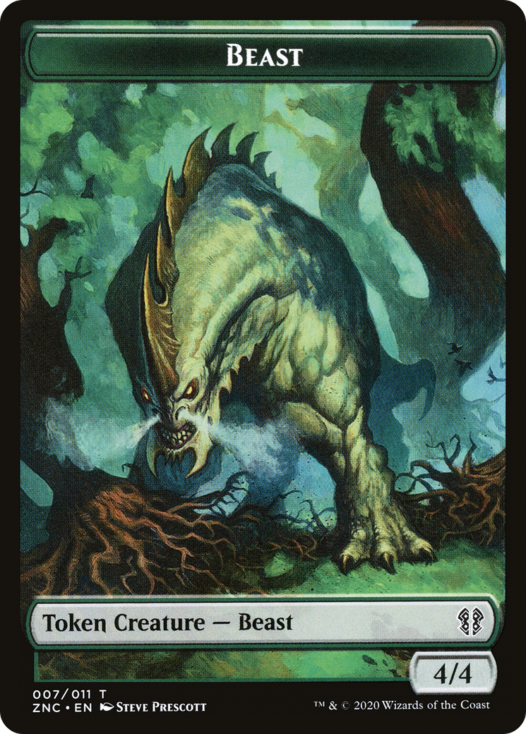 Beast (TZNC-007) [Zendikar Rising Commander Tokens]
