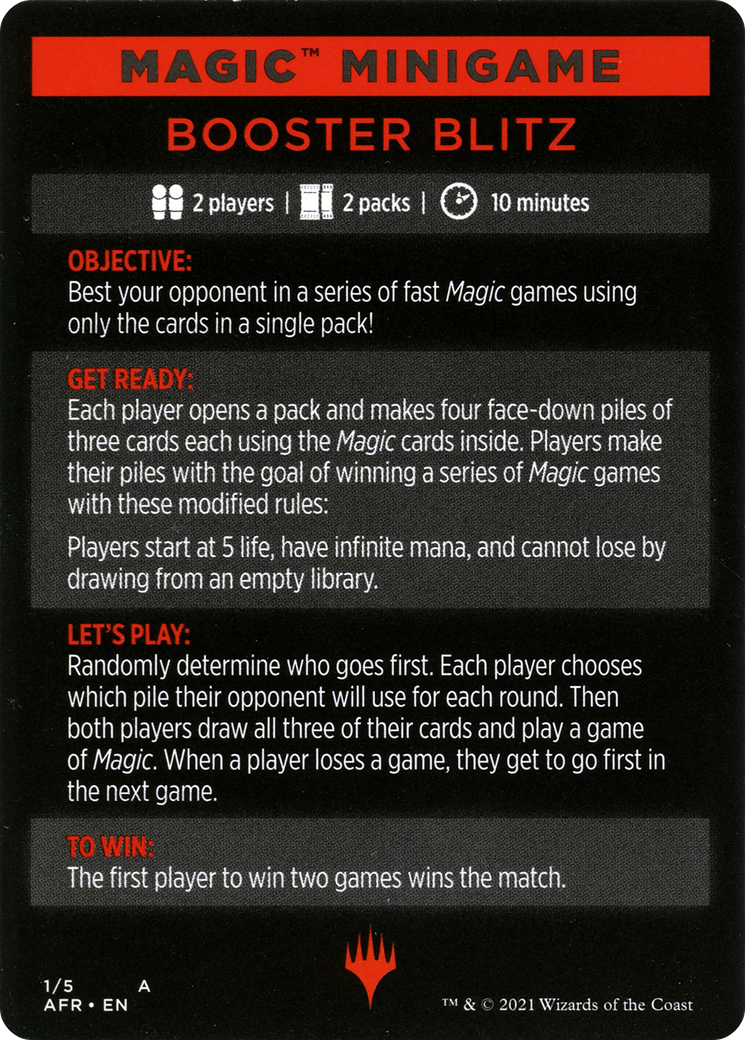 Booster Blitz (MAFR-001) [Adventures in the Forgotten Realms Minigames] Foil