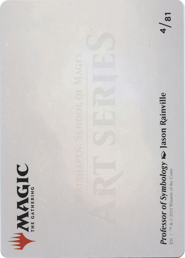 Professor of Symbology // Professor of Symbology (ASTX-004) (Borderless) [Strixhaven Art Series] Foil