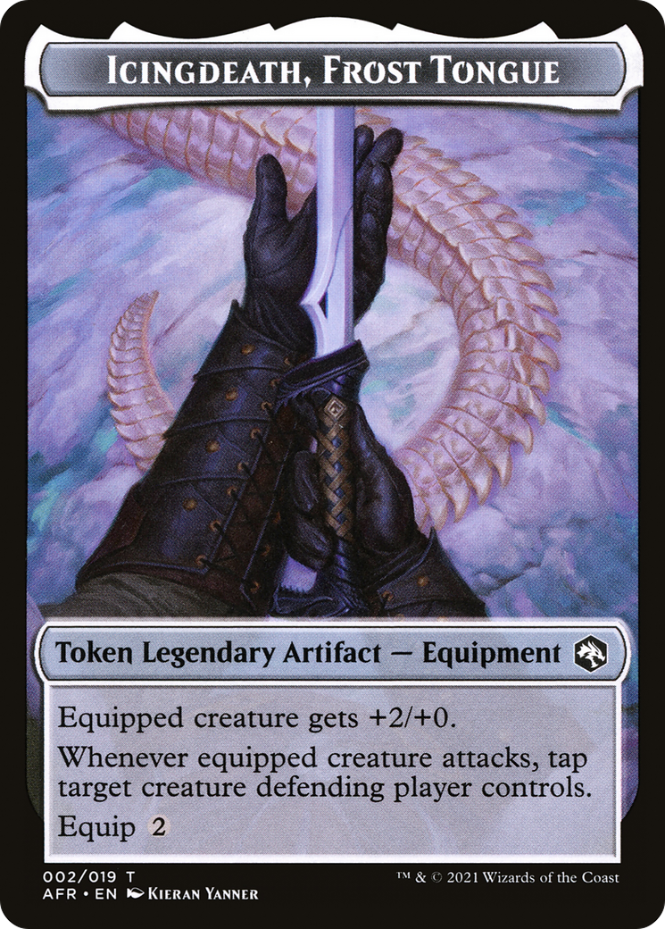 Icingdeath, Frost Tongue Token (AFR-002) [Adventures in the Forgotten Realms Tokens] Foil