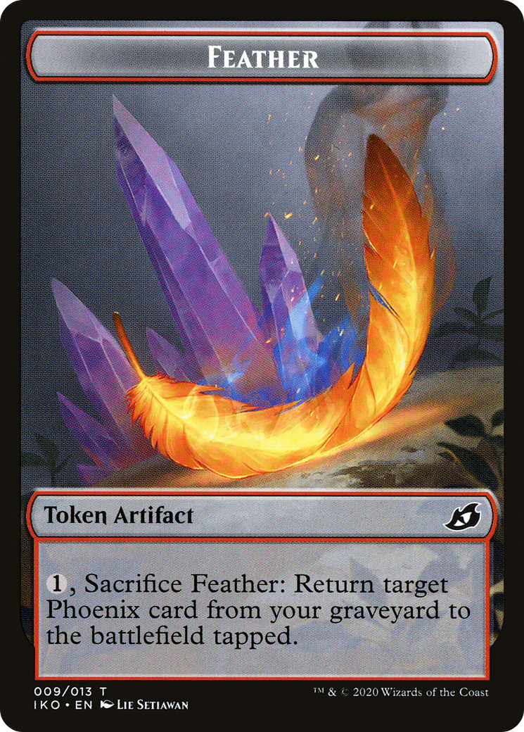 Feather (TIKO-009) [Ikoria: Lair of Behemoths Tokens] Foil