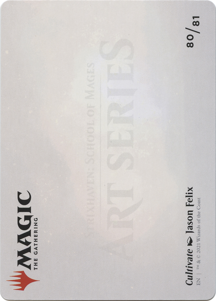 Cultivate // Cultivate (ASTX-080) (Borderless) [Strixhaven Art Series] Foil