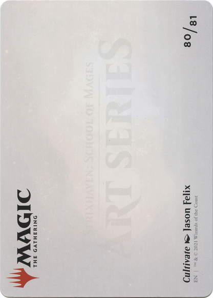 Cultivate // Cultivate (ASTX-080) (Borderless) [Strixhaven Art Series] Foil