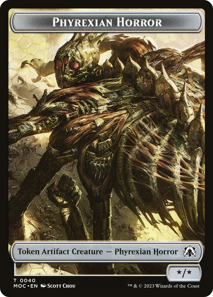 Phyrexian Horror (TMOC-040) [March of the Machine Commander Tokens]