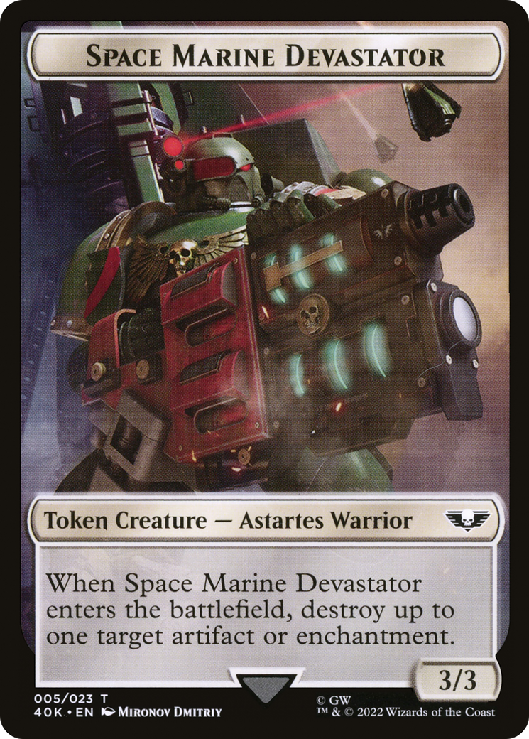 Space Marine Devastator (T40K-005) [Warhammer 40,000 Tokens]