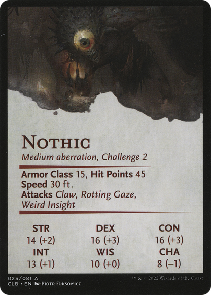 Nothic // Nothic (ACLB-025) (Borderless) [Battle for Baldur's Gate Art Series] Foil