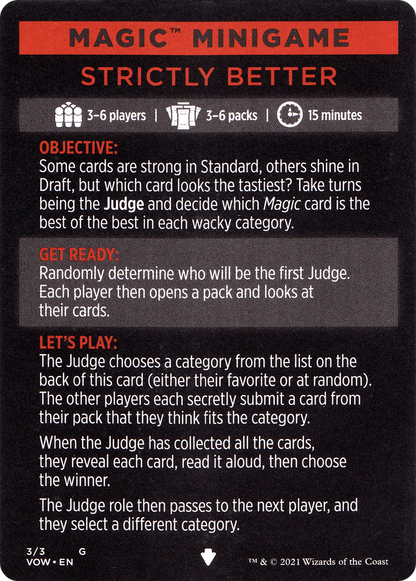 Strictly Better // Strictly Better (cont'd) (MVOW-003) [Innistrad: Crimson Vow Minigames] Foil