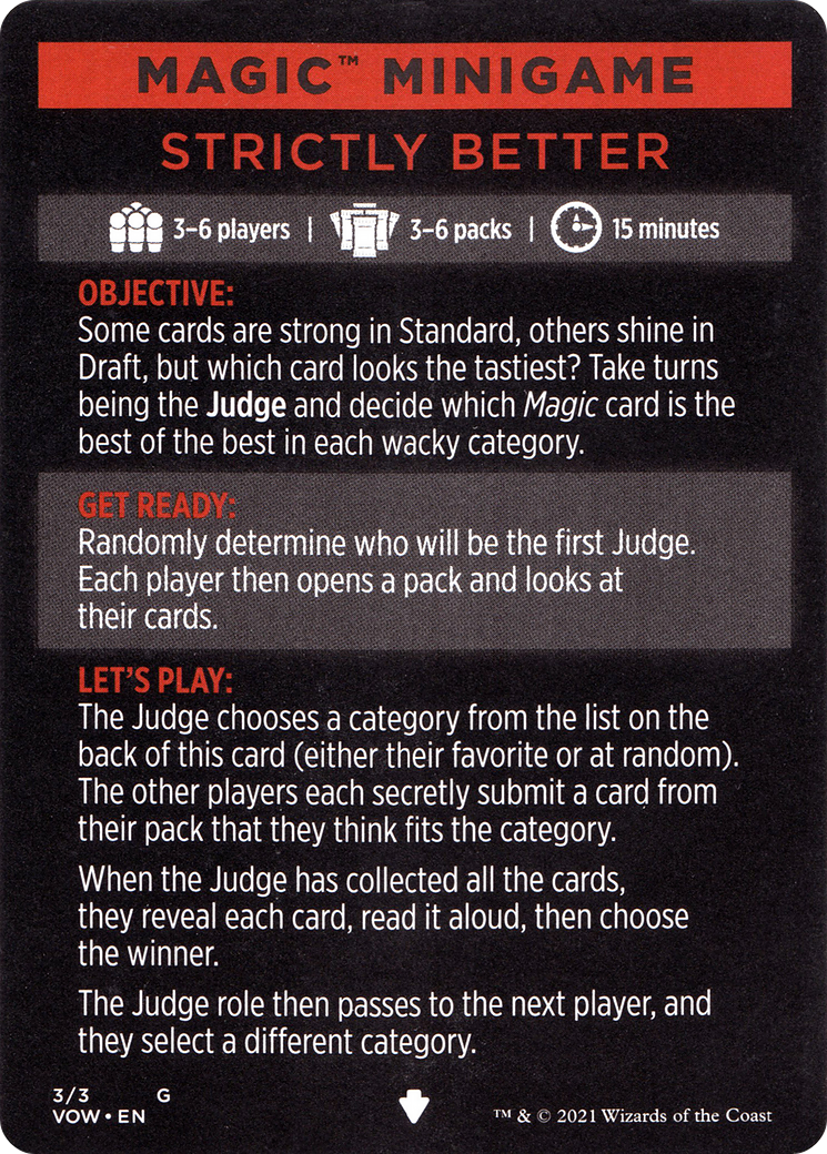 Strictly Better // Strictly Better (cont'd) (MVOW-003) [Innistrad: Crimson Vow Minigames]