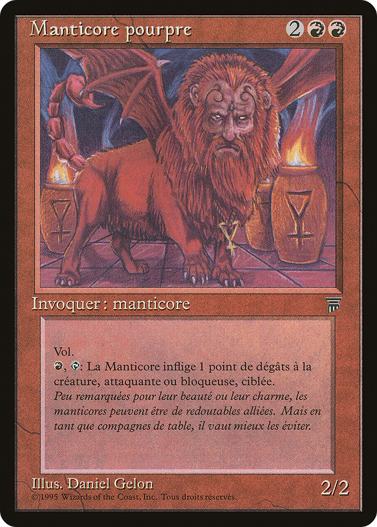 Crimson Manticore (French) - "Manticore pourpre" (REN-080) [Renaissance]