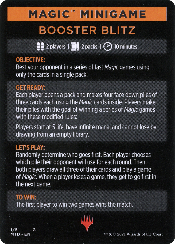 Booster Blitz (MMID-001) [Innistrad: Midnight Hunt Minigames]