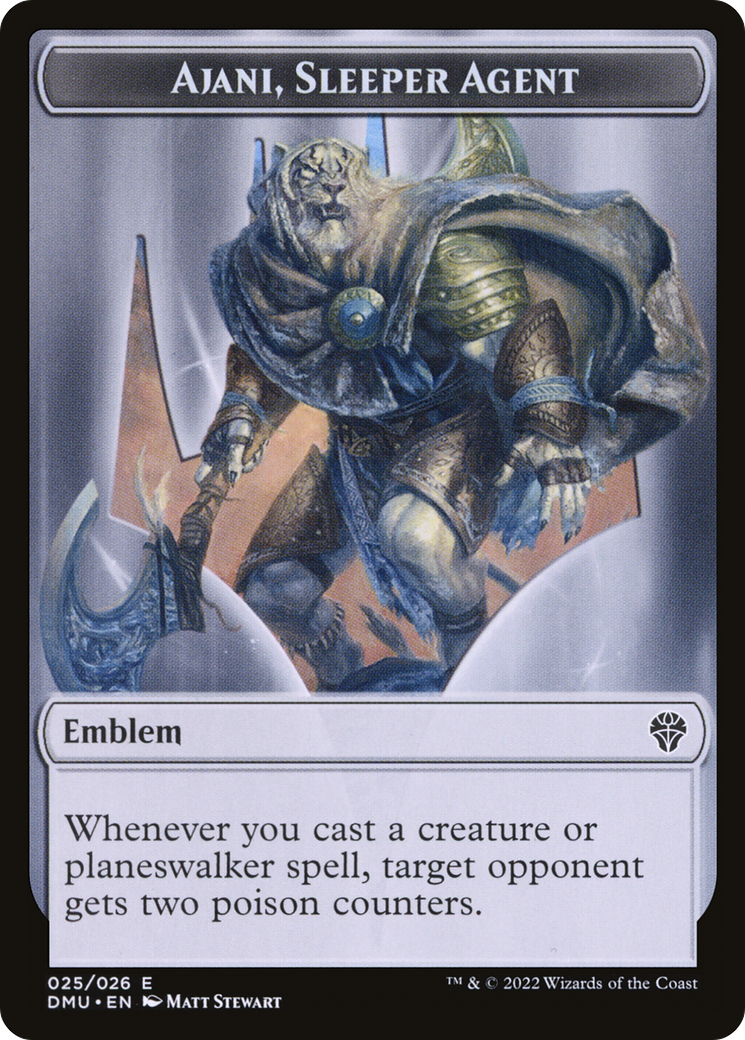 Ajani, Sleeper Agent Emblem (TDMU-025) [Dominaria United Tokens] Foil