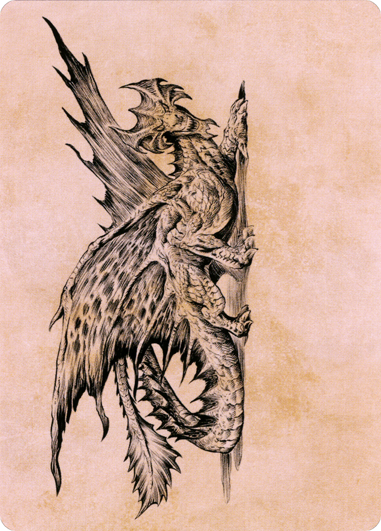 Ancient Brass Dragon // Ancient Brass Dragon (ACLB-049) (Borderless) [Battle for Baldur's Gate Art Series] Foil