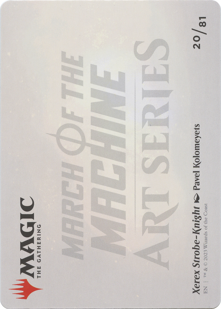 Xerex Strobe-Knight // Xerex Strobe-Knight (AMOM-020) (Borderless) [March of the Machine Art Series] Foil
