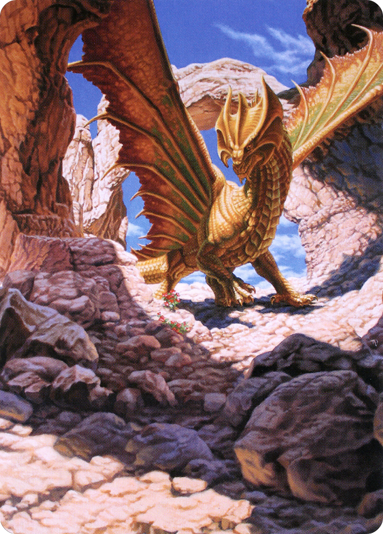 Ancient Brass Dragon // Ancient Brass Dragon (ACLB-002) (Borderless) [Battle for Baldur's Gate Art Series] Foil